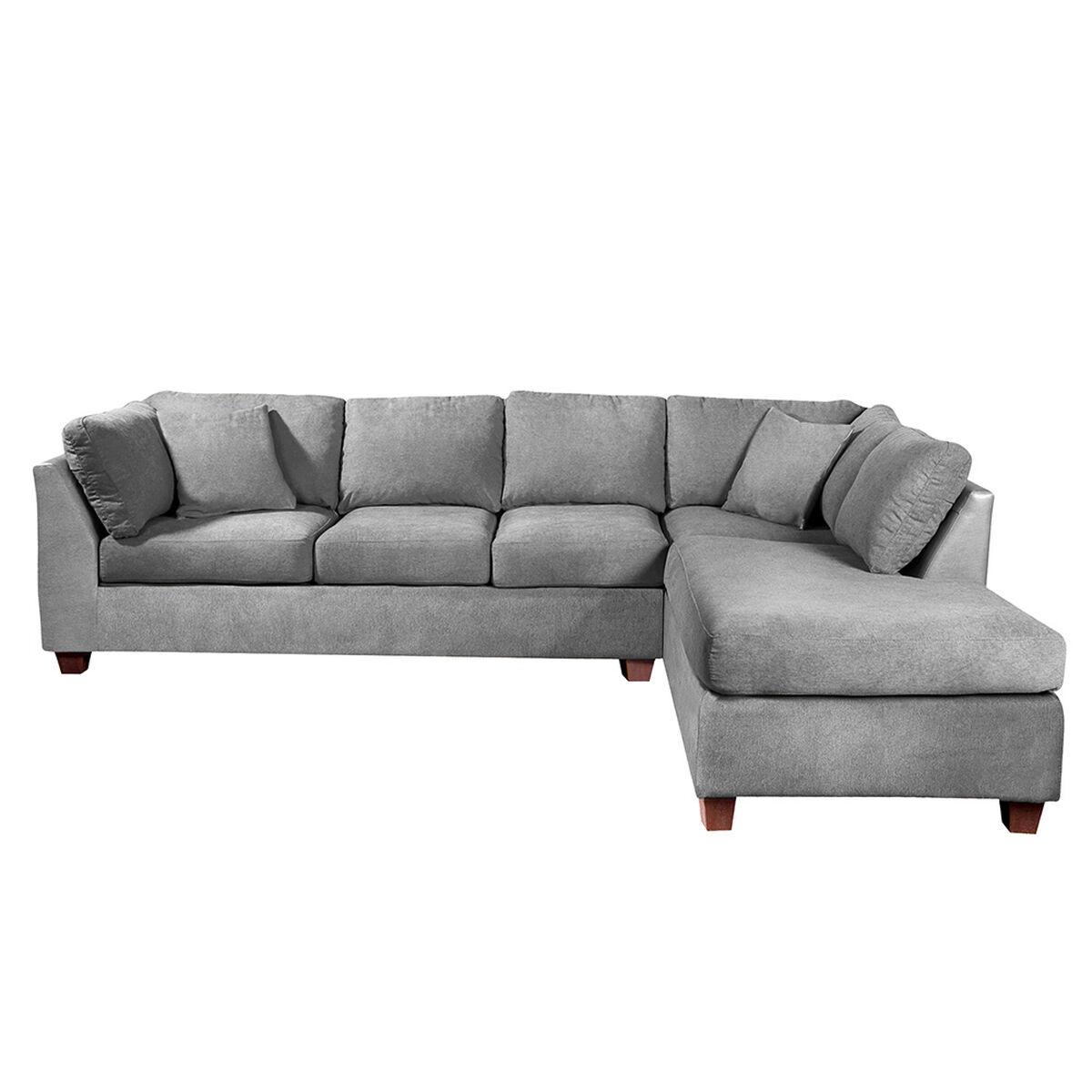 Sofá Seccional Latam Home Padua Derecho 5 Cuerpos Gris