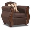 Juego de Living Innovamuebles New Bugambilia Sofá 3 Cuerpos + Dos Butacas 1 Cuerpo Chocolate