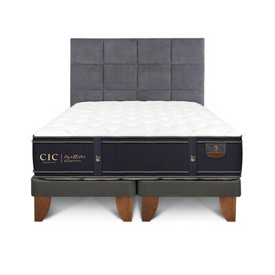 Cama Europea CIC Base Dividida 2 Plazas Gran Premium + Respaldo Tamesis