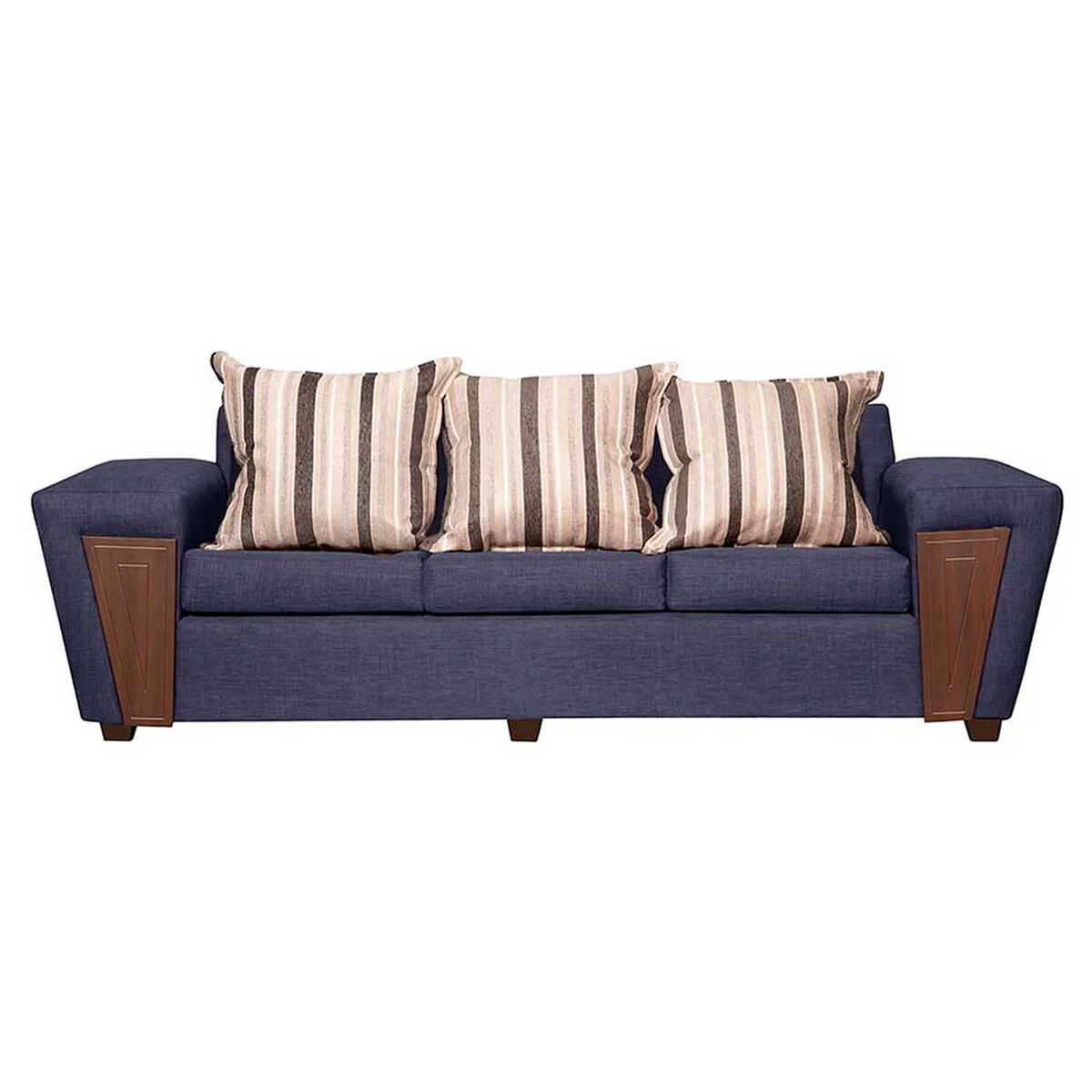 Juego de Living Ruzam Mobel Creta Sofá 3 Cuerpos + Dos Sillones 1 Cuerpo Lino Marengo