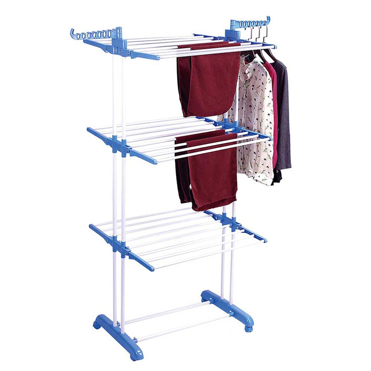 Tendedero Plegable Metálico Vincenzi 3 Niveles