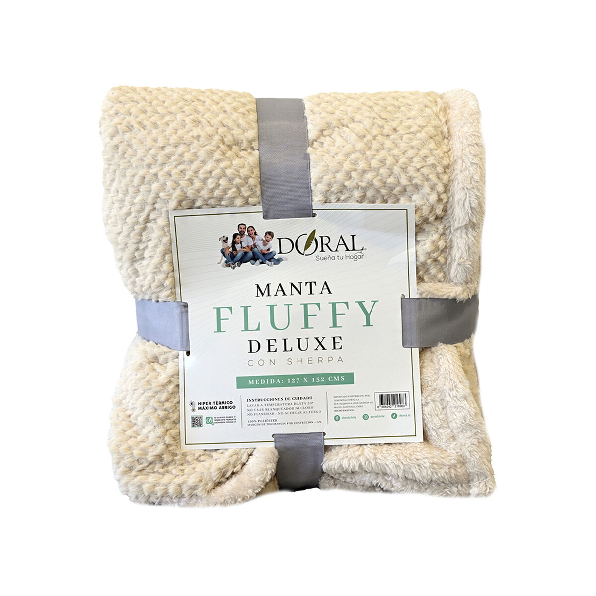 Manta de Poliéster Doral 127 x 152 cm Fluffy Maiz