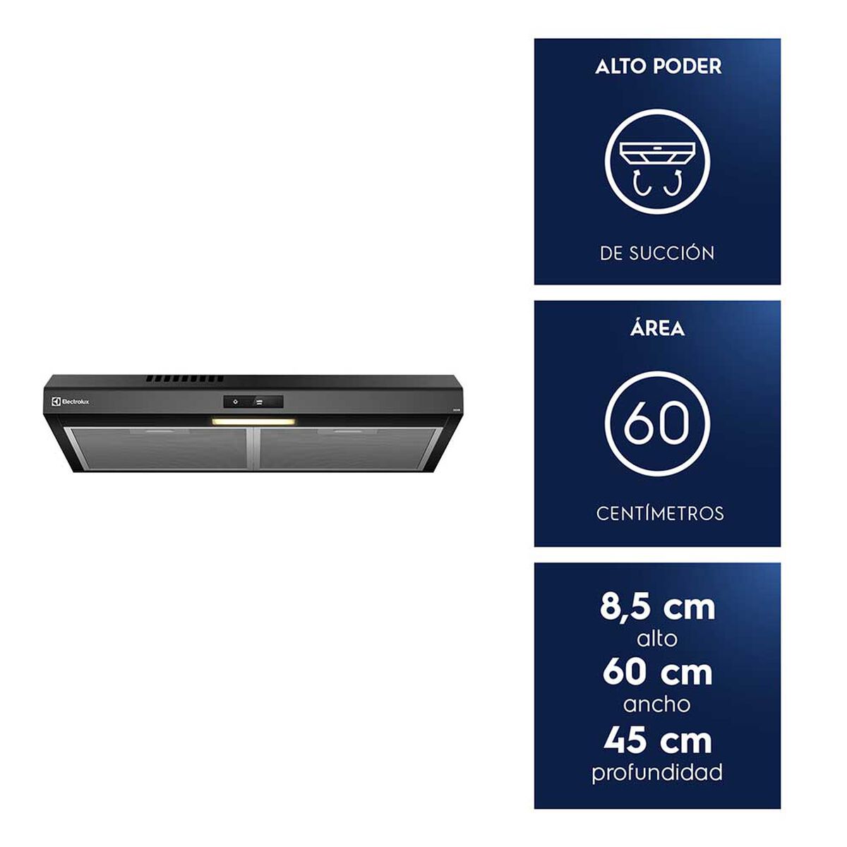Campana Electrolux DE6TB El&eacute;ctrica Negro