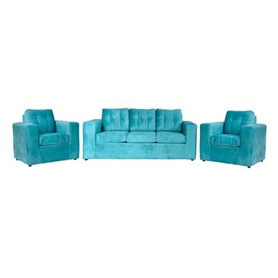 Juego de Living Kea Nize Felpa Sofá 3 Cuerpos + Dos Sillones 1 Cuerpo Calipso