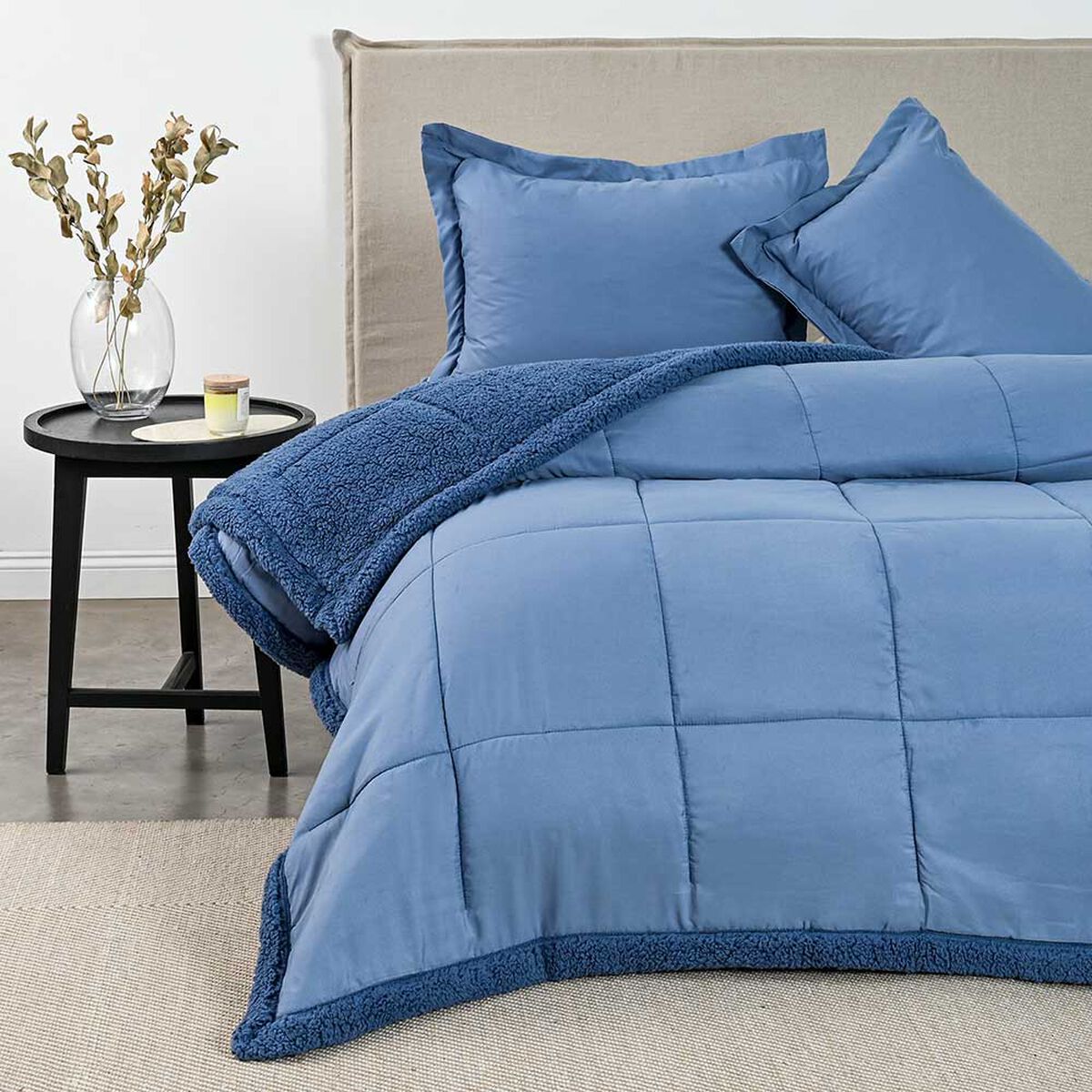 Plum&oacute;n Sherpa American Family 2 Plazas Rollo Azul