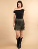Falda Suede Mini Flecos Mujer Zibel
