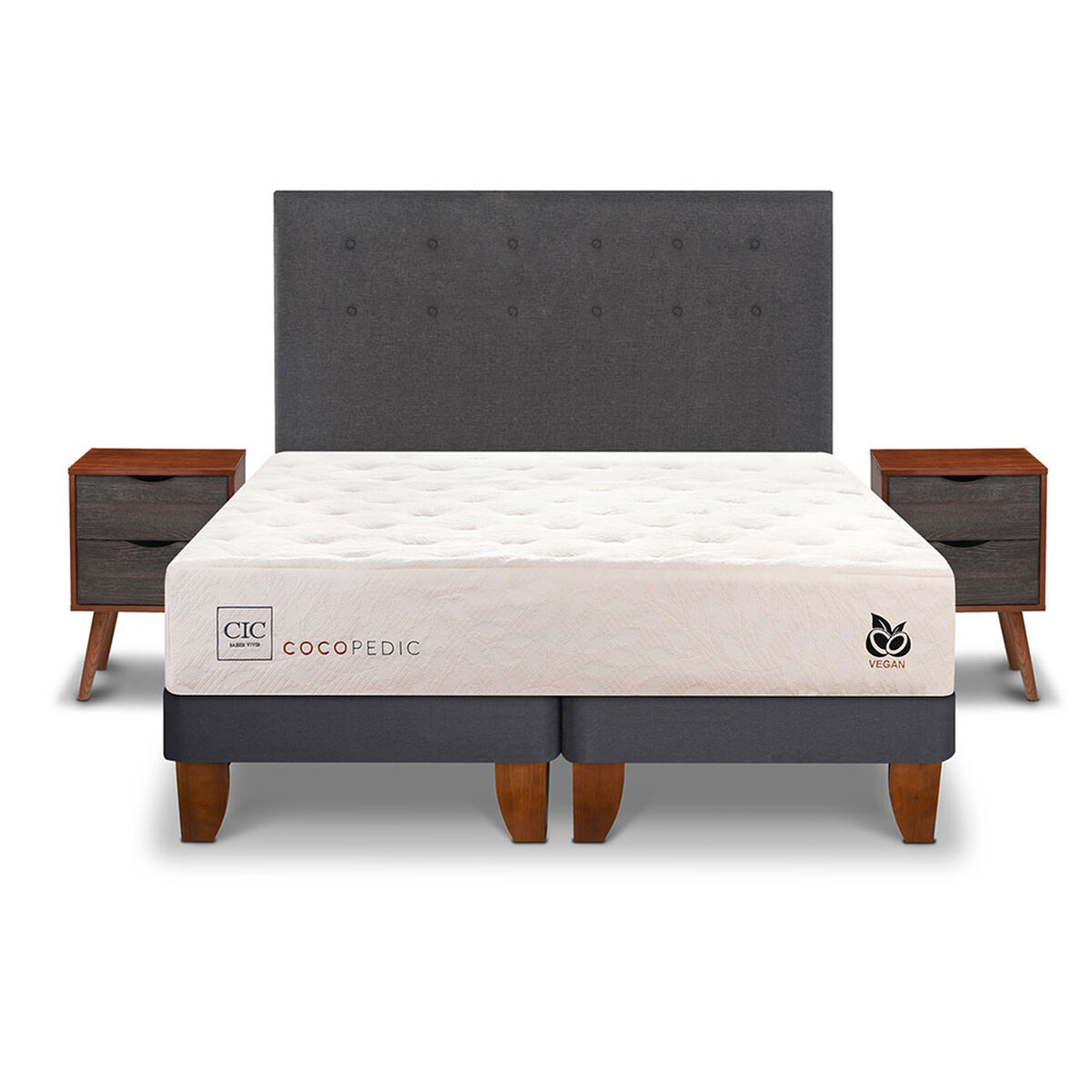 Cama Europea CIC Base Dividida 2 Plazas Cocopedic
