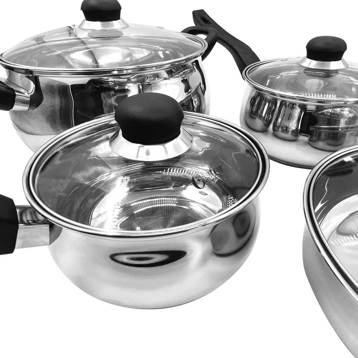 Batería de Cocina Acero Inoxidable Oster Rametto 8 Piezas