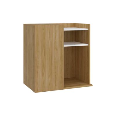 Velador Tuhome Cairo 1 Puerta Fresno Europeo y Blanco