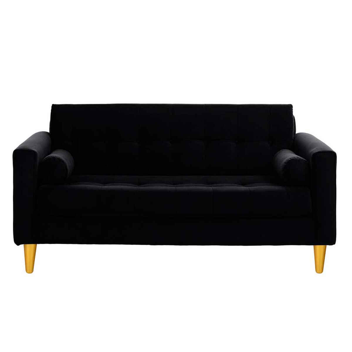 Sof&aacute; Bodevir Retro Felpa 01 3 Cuerpos Negro&nbsp;