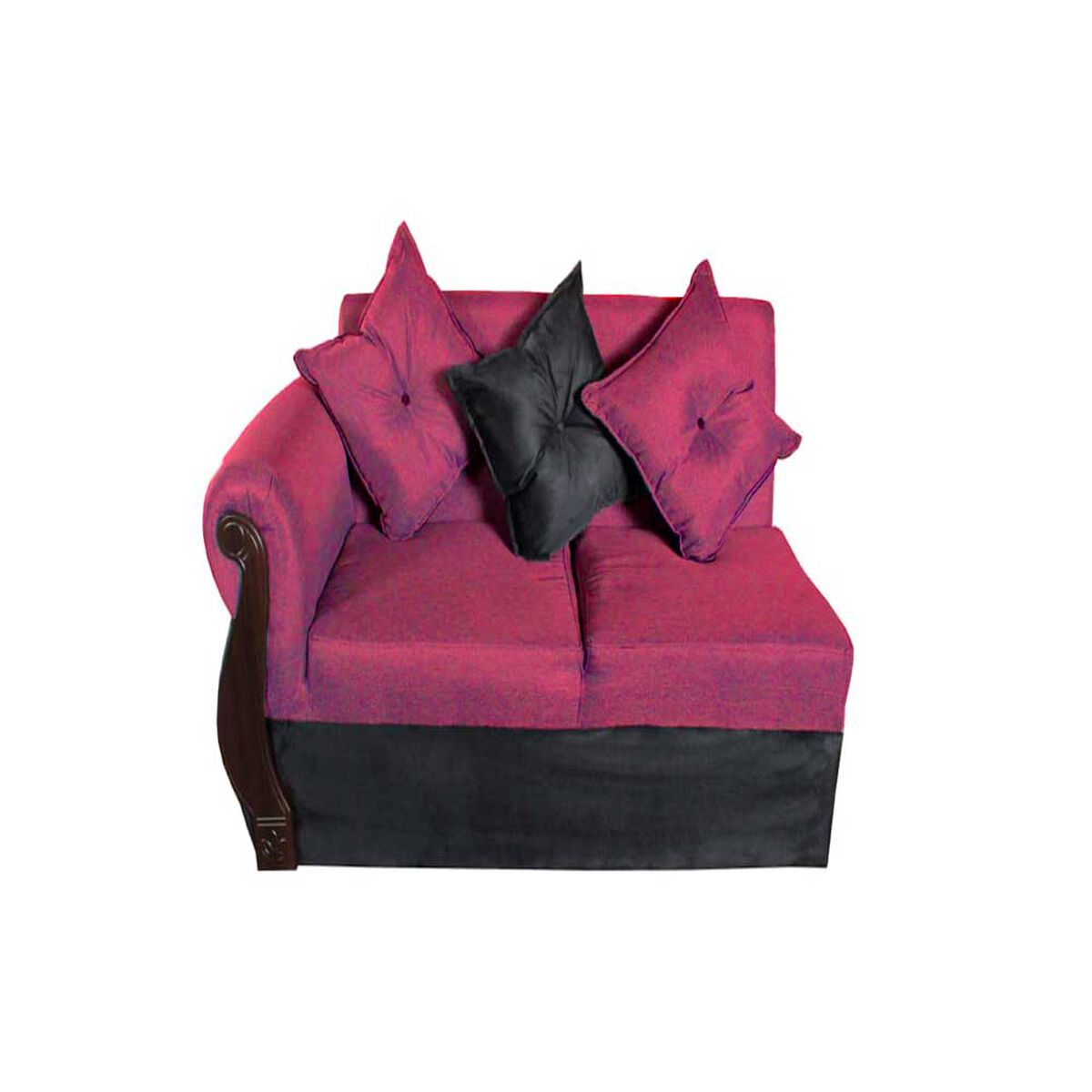 Modular Diseño A&M Home Madison Derecho 5 Cuerpos Negro Burdeo