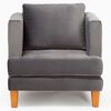 Juego de Living Barra Design Larisa Sofá 2 Cuerpos + Dos Sillones 1 Cuerpo Gris