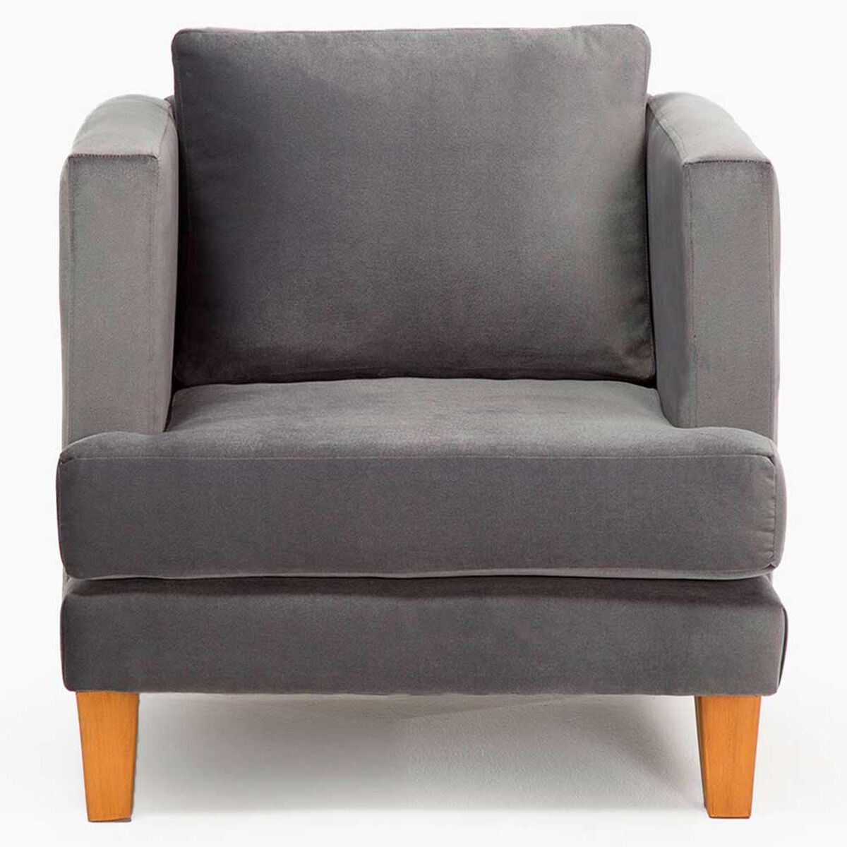Juego de Living Barra Design Larisa Sofá 2 Cuerpos + Dos Sillones 1 Cuerpo Gris