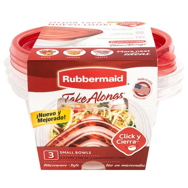 Set de 3 Contenedores Herméticos Rubbermaid Takealongs Circular 760 ml