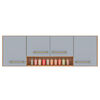 Mueble Aereo Cocina Vekkahome Alba 4 Puertas Caf&eacute;