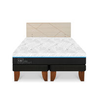 Cama Europea CIC Green Infinity King + 1 Respaldo Villarrica Alpino