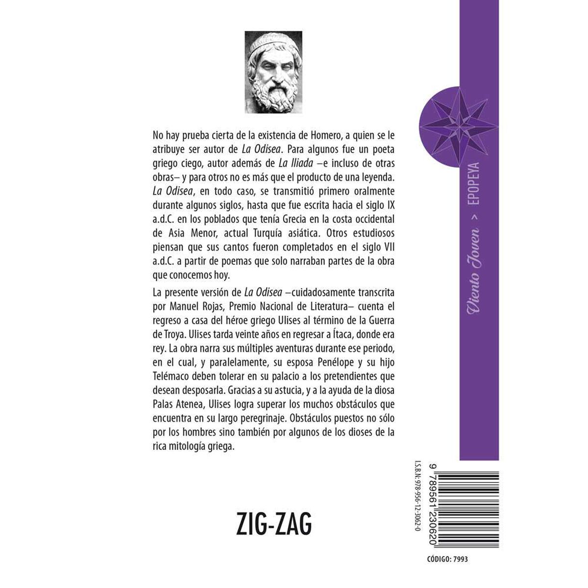 Libro La Odisea Homero Editorial Zig-Zag