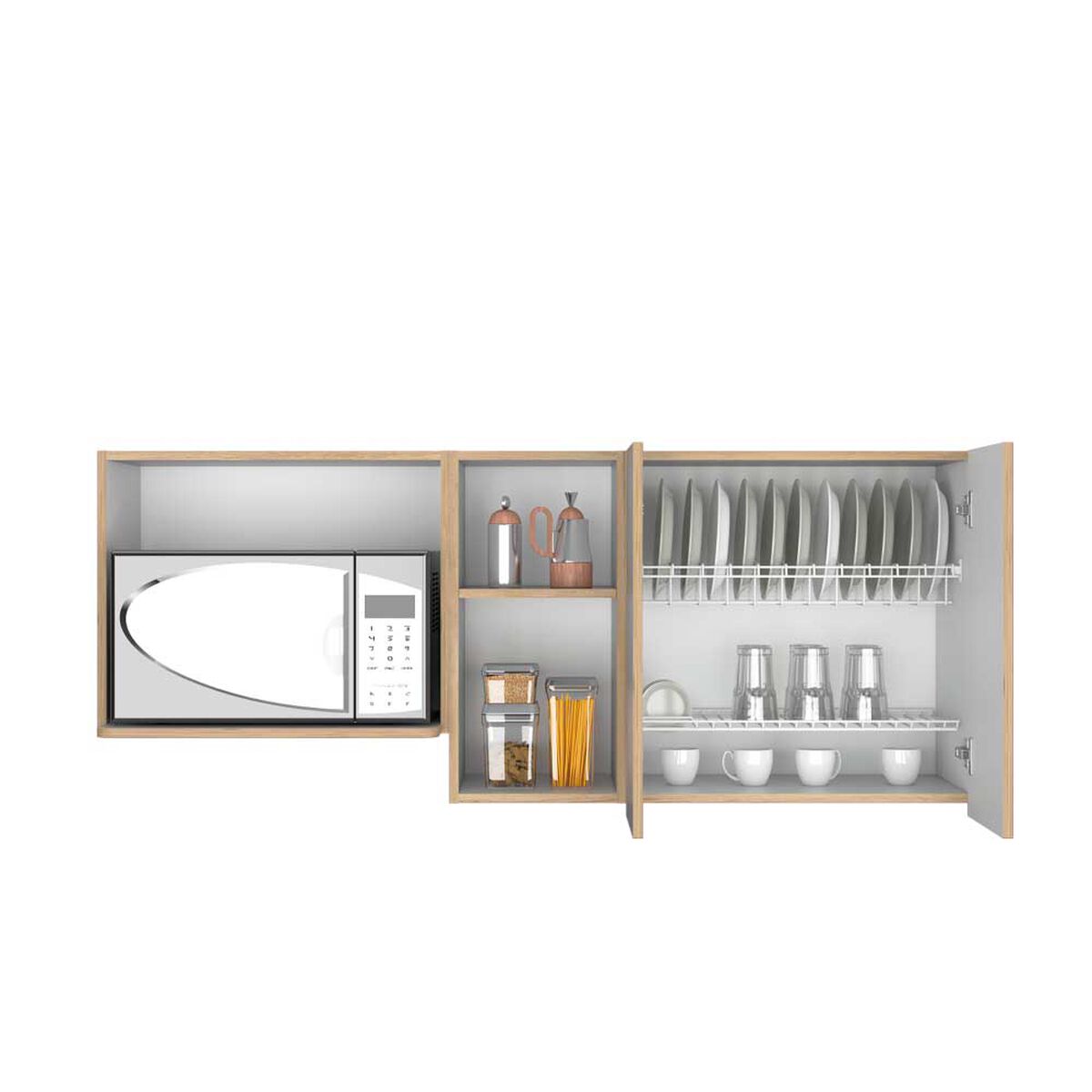 Mueble de Cocina TuHome Corinto 2 Puertas Blanco Macadamia