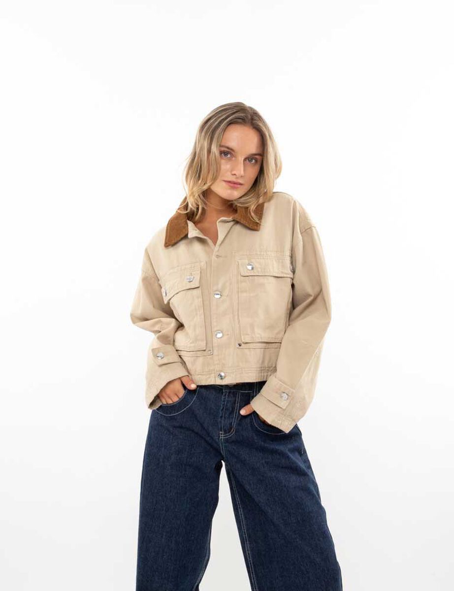 Chaqueta Crop Denim Mujer Icono