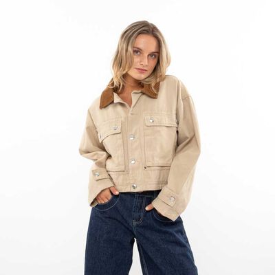 Chaqueta Crop Denim Mujer Icono