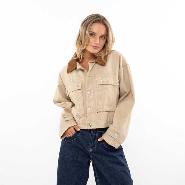 Chaqueta Crop Denim Mujer Icono