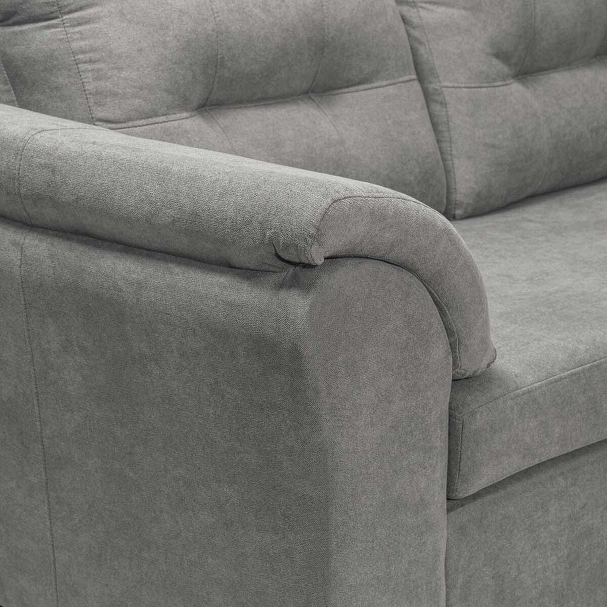 Sofá Seccional Intercambiable Innovamuebles Santana XL 4 Cuerpos Gris Oscuro 