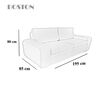 Sofá Elegant Detail Boston 3 Cuerpos Tela Beige