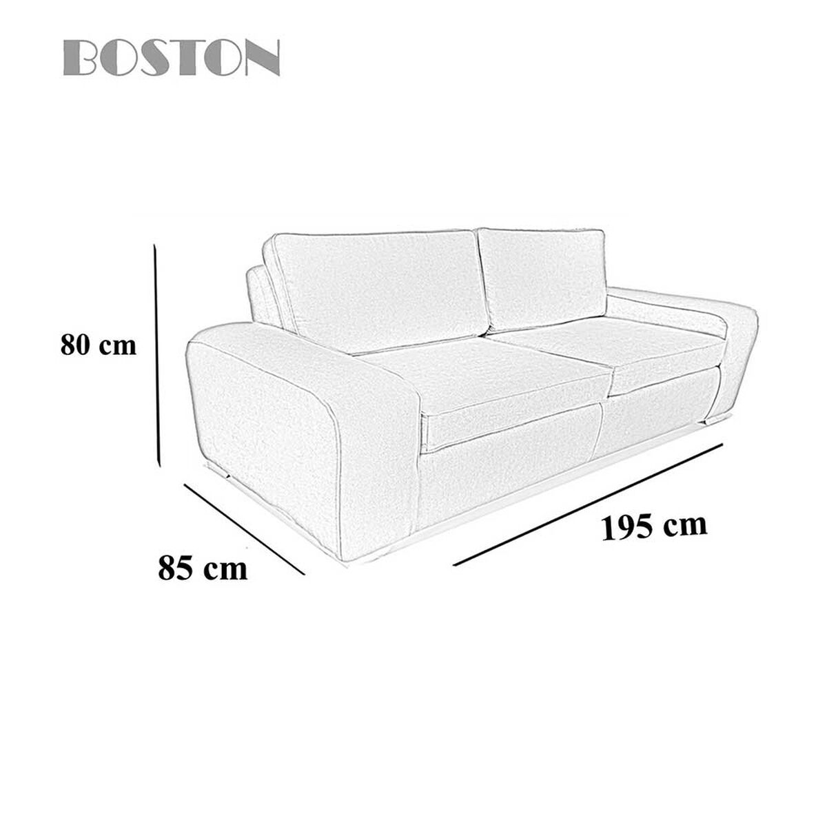 Sofá Elegant Detail Boston 3 Cuerpos Tela Beige