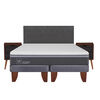 Cama Europea CIC King Ortopedic Advance + Respaldo + 2 Veladores Eufrates
