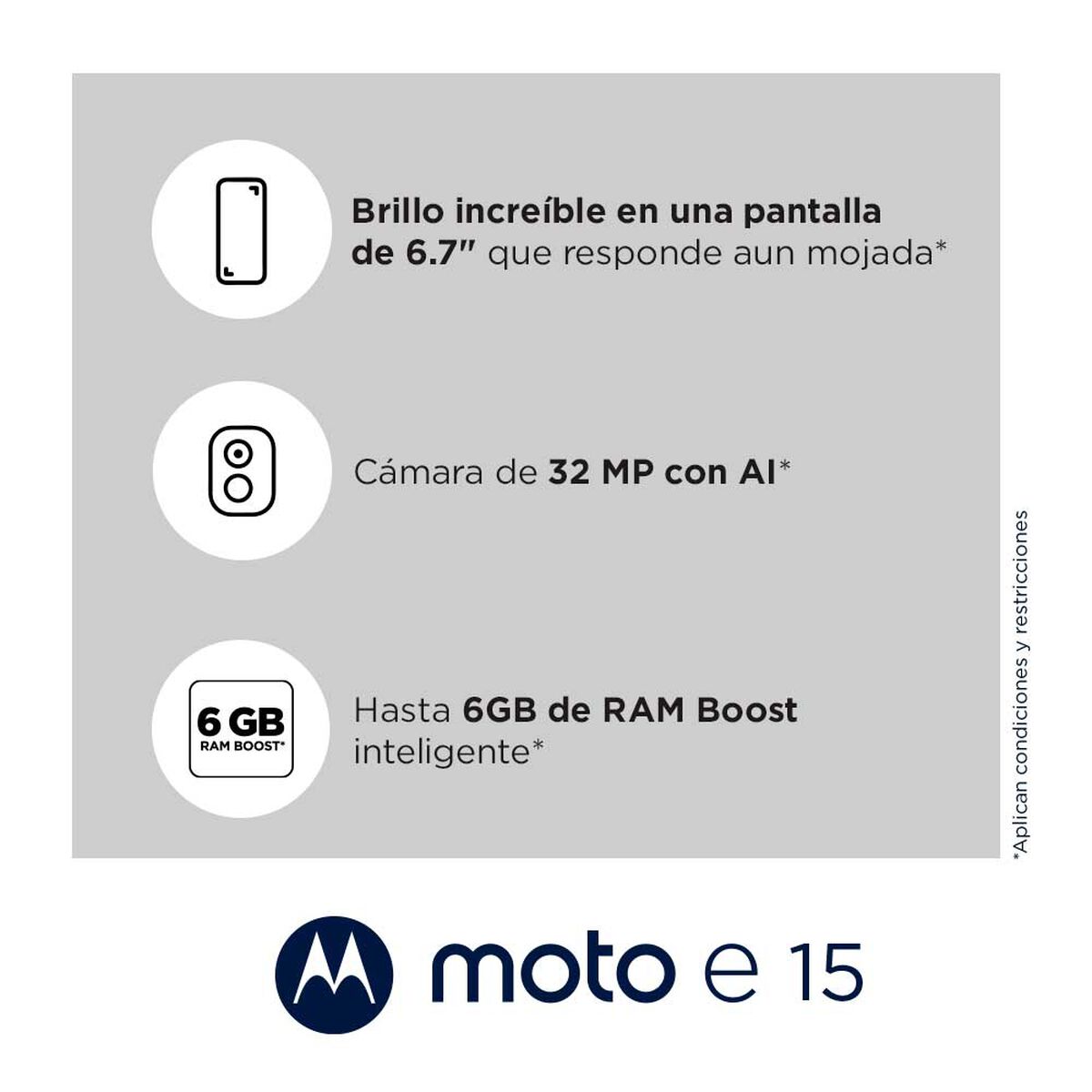 Celular Motorola Moto E15 64GB 6,7" Morado Liberado