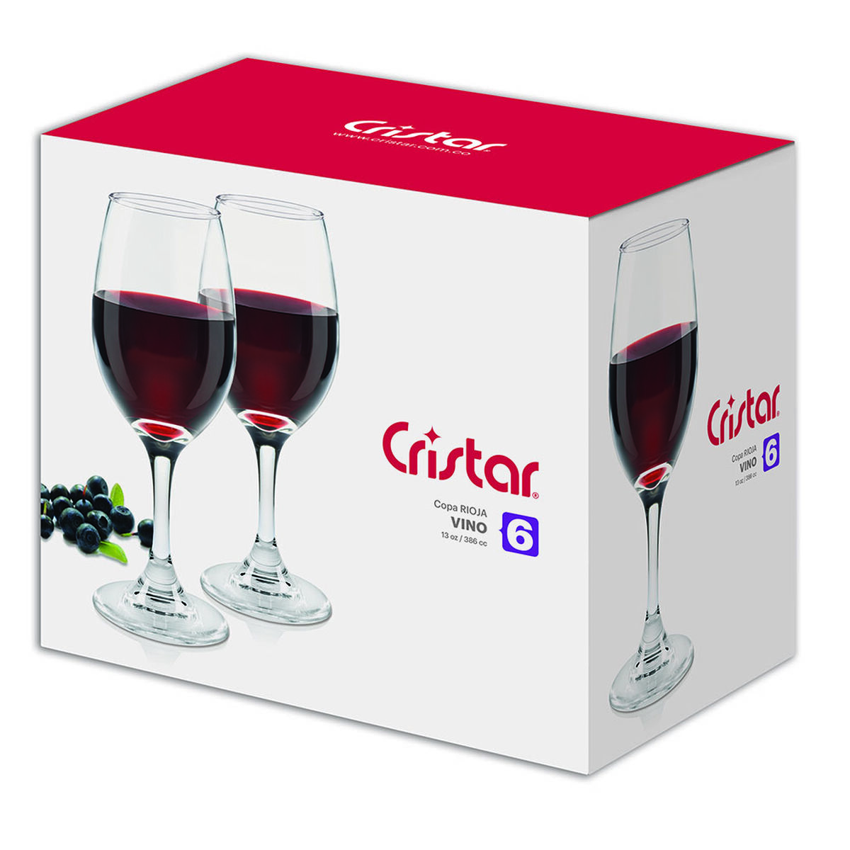 Set de Copas Cristar Rioja 290,8 cc.