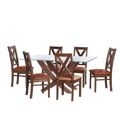 Juego de Comedor Latam Home Alicante 6 Sillas Tabaco