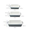 Set 3 Fuentes para Horno Simplit Cerámica Celeste