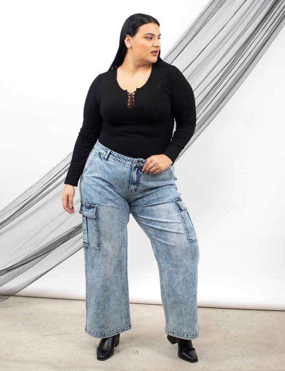 Jeans Cargo Mujer Extralindas