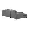 Sof&aacute; Seccional Izquierdo Living Factory Mustang 4 Cuerpos Gris
