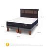Cama Europea CIC Base Dividida 2 Plazas Premium + Respaldo New Dublin Chocolate