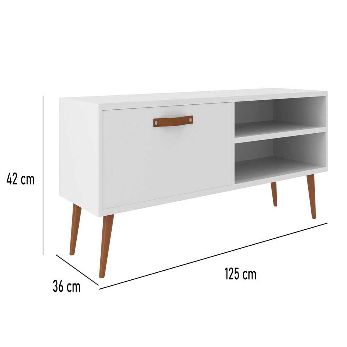 Rack TV Altavision Miami Bco Hasta 50" Blanco