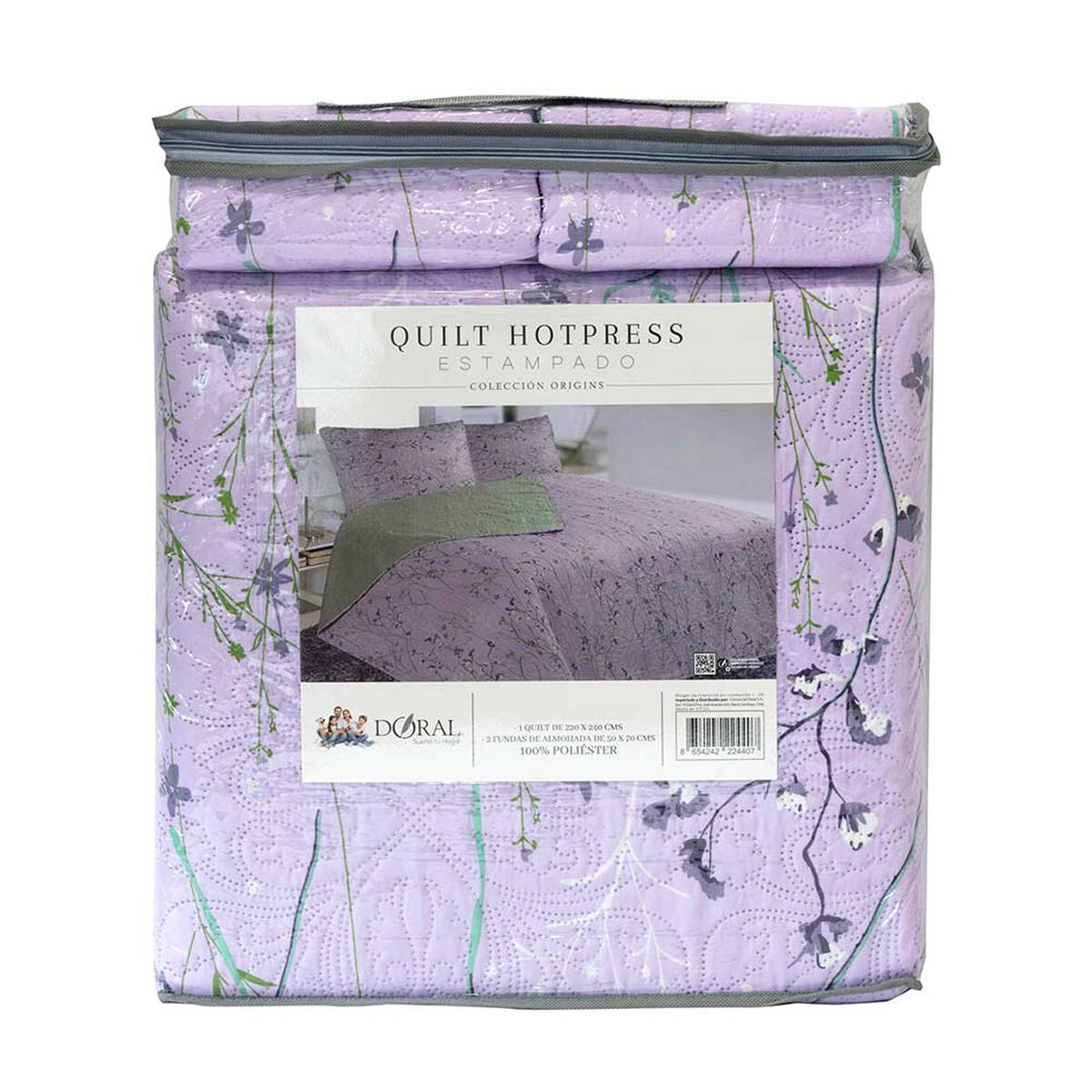 Quilt Doral 1,5 Plazas Hotpress Origins D14 Estampado