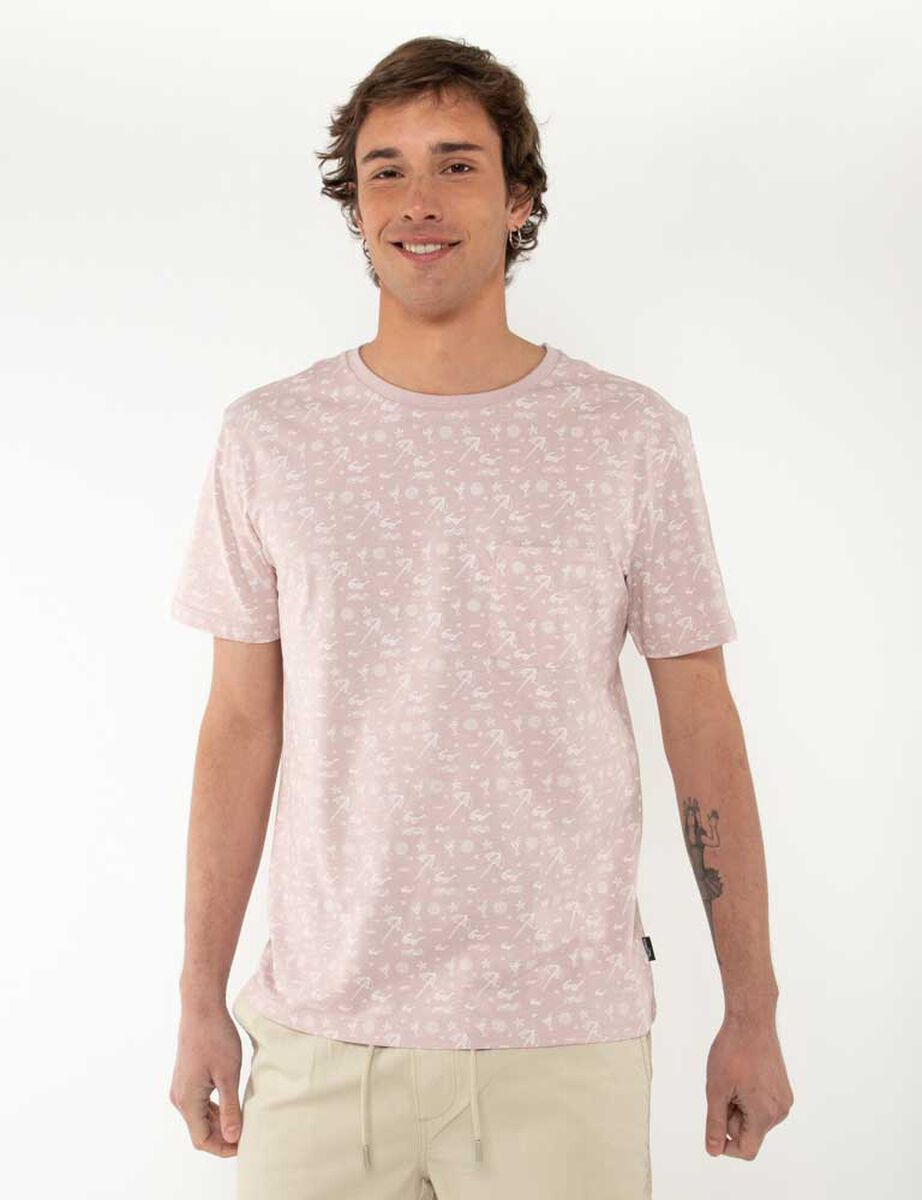 Polera Algodón Estampada Manga Corta Hombre Cutback