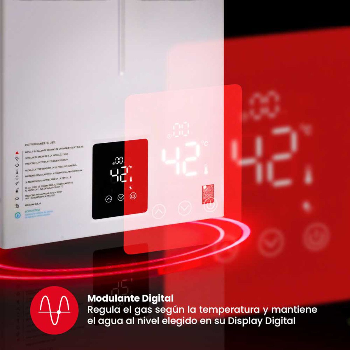 Calefont 10 litros Gas natural Tiro natural Rheem