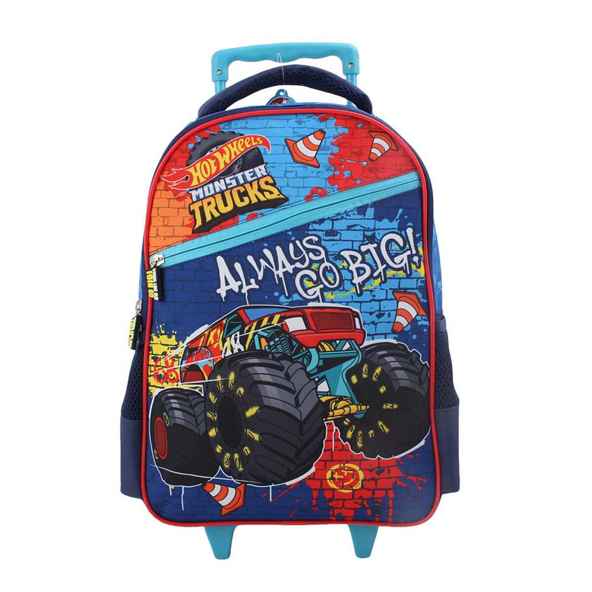 Pack Mochila con Ruedas, Estuche y Lonchera Hot Wheels