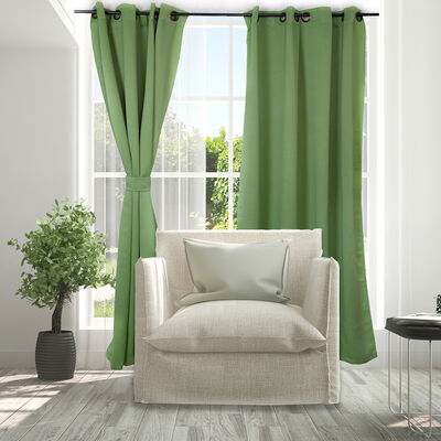 Set Cortinas Doral Black Out Victoria  220 x 140 cm Verde