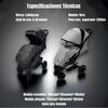 Coche de Paseo con Cubre Pies LuBabycas Gris