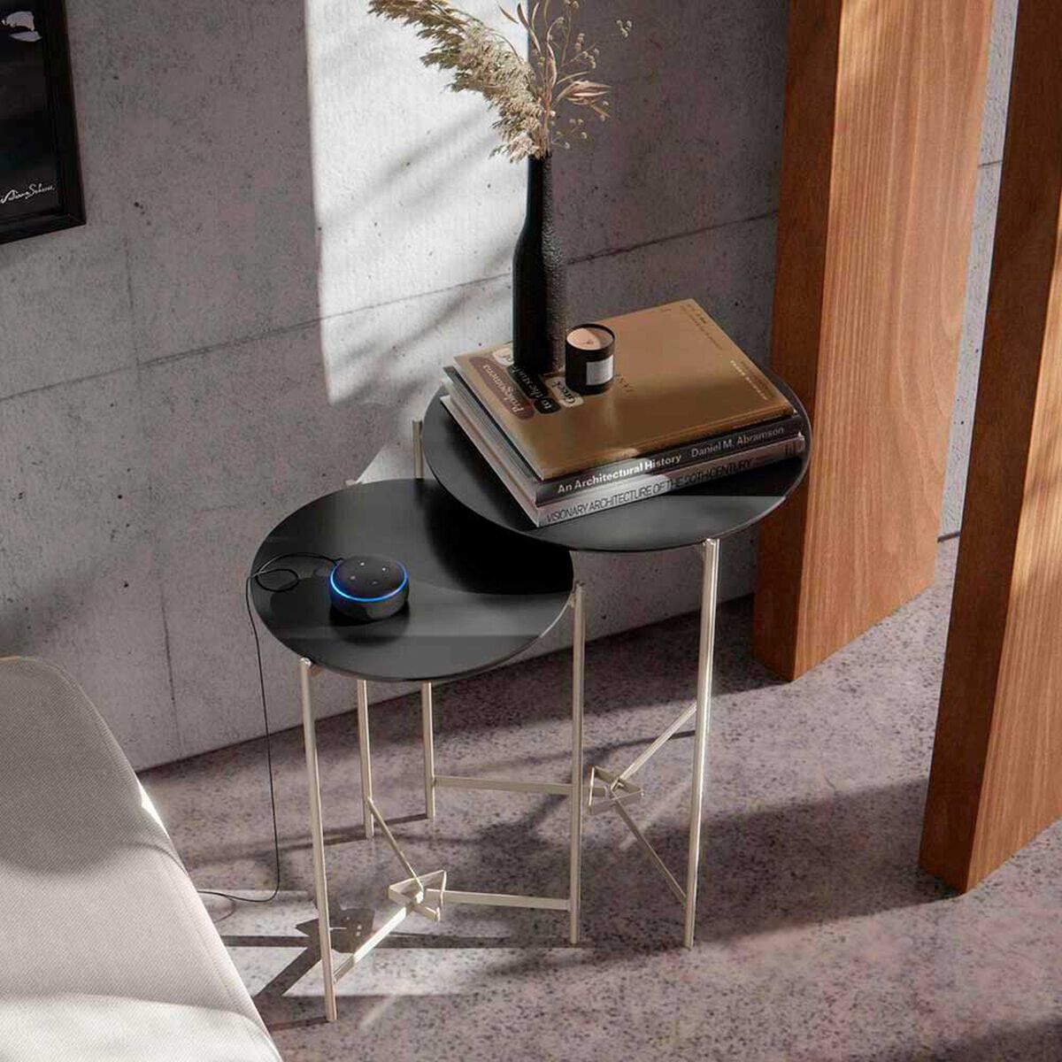 Set 2 Mesas Lateral Onessta Prisma Negro