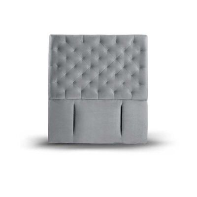 Respaldo Latam Home 1,5 Plazas Brescia Tela Velvet Gris