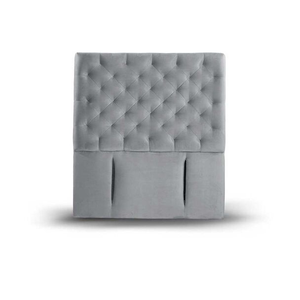 Respaldo Latam Home 1,5 Plazas Brescia Tela Velvet Gris