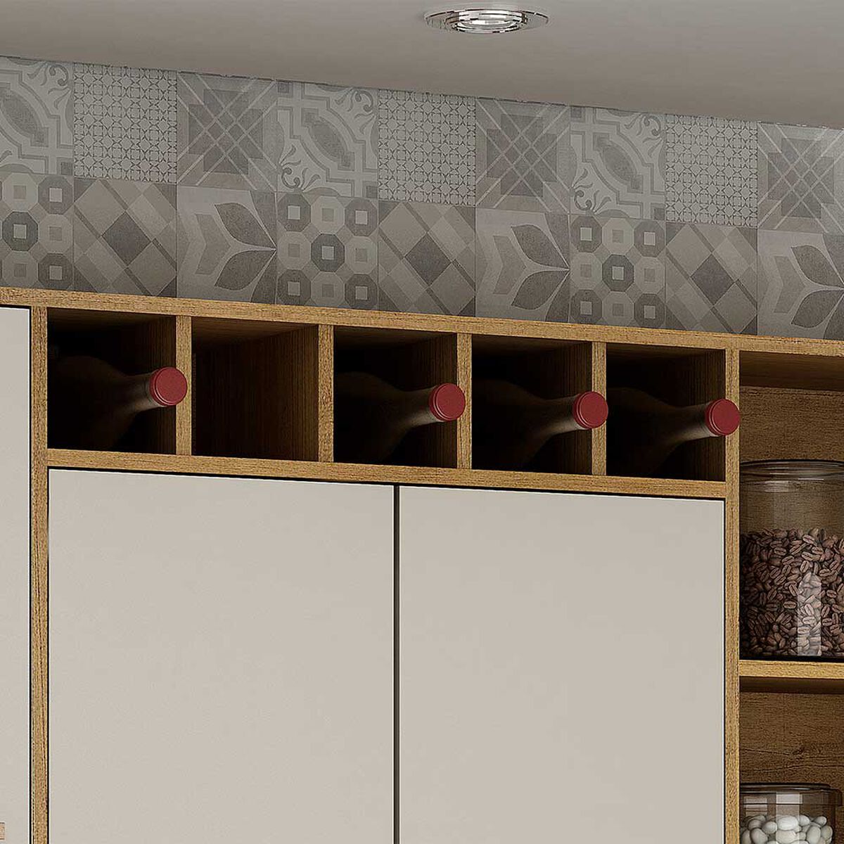 Mueble de Cocina Vekkahome Petra 2 Cajones 11 Puertas Beige