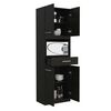 Mueble para Microondas TuHome Manchester 3 Puertas 1 Caj&oacute;n Wengue