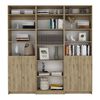 2 Estantes 2 Puertas + Estante 5 Repisas + 3 Complementos TuHome Home Macadamia