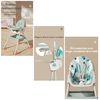 Silla de Comer Mecedora 2 en 1 con Ruedas Verde Lubabycas